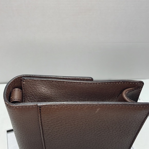 Authentic GUCCI brown leather clutch wristlet bag with dustcover COA and card - Picture 8 of 11
